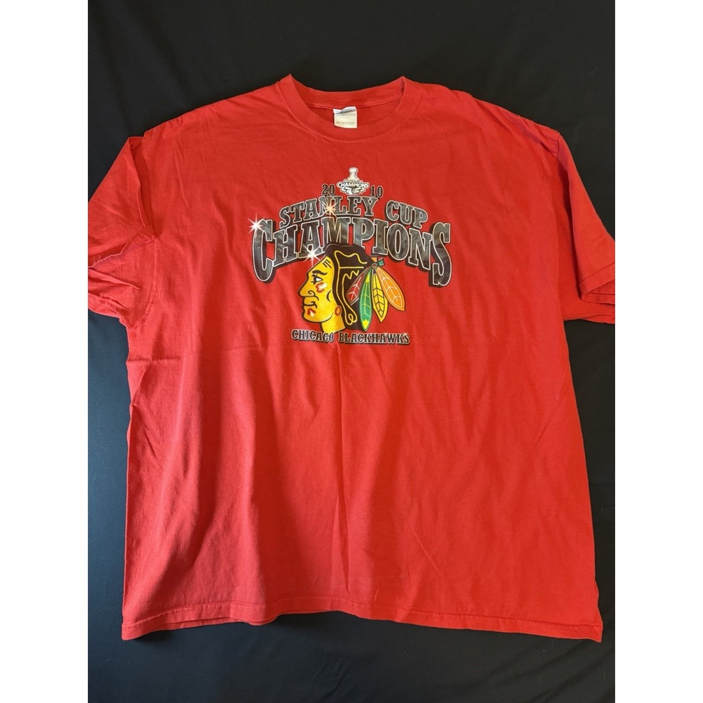 Vintage 2010 Stanley Cup Champions Chicago Blackhawks T-shirt, 2XL
